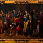 Lot 117: A Flemish school oil on copper painting depicting the Pericope Adulterae