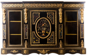 Lot 22: 19th century French Napoleon III style credenza in lacquered wood
