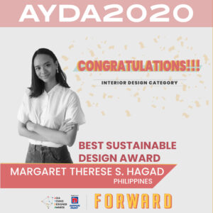 Margaret Therese S. Hagad wins Best Sustainable Design